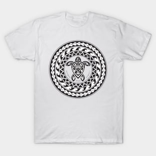 Tribal Turtle Tattoo Mandala Ho'okipa, Maui / B&W T-Shirt